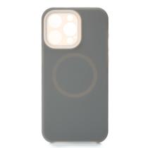 Чехол Liquid Silicone Full с поддержкой MagSafe для iPhone 13 Pro Max stone gray