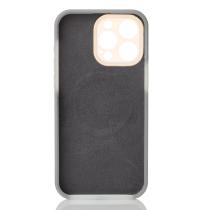 Чехол Liquid Silicone Full с поддержкой MagSafe для iPhone 13 Pro Max stone gray