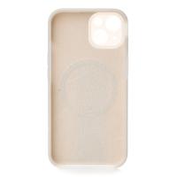 Чехол Liquid Silicone Full с поддержкой MagSafe для iPhone 13 cream
