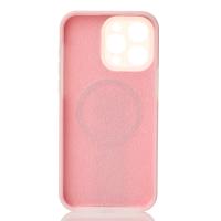 Чехол Liquid Silicone Full с поддержкой MagSafe для iPhone 14 Pro pink