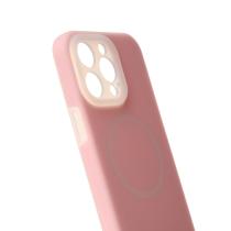 Чехол Liquid Silicone Full с поддержкой MagSafe для iPhone 14 Pro pink