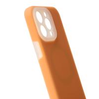 Чехол Liquid Silicone Full с поддержкой MagSafe для iPhone 14 Pro Max orange