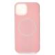 Чехол Liquid Silicone Full с поддержкой MagSafe для iPhone 14 pink