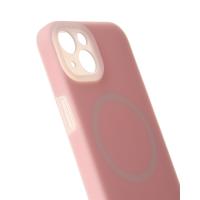 Чехол Liquid Silicone Full с поддержкой MagSafe для iPhone 15 pink