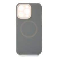 Чехол Liquid Silicone Full с поддержкой MagSafe для iPhone 15 Pro stone gray