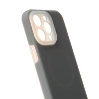 Чехол Liquid Silicone Full с поддержкой MagSafe для iPhone 15 Pro Max stone gray