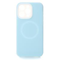 Чехол Liquid Silicone Full с поддержкой MagSafe для iPhone 13 Pro blue fog