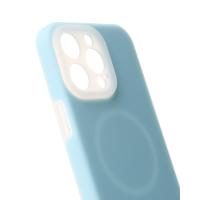 Чехол Liquid Silicone Full с поддержкой MagSafe для iPhone 14 Pro Max blue fog