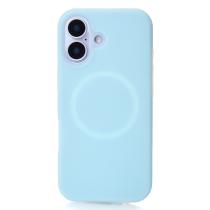 Чехол Liquid Silicone Full с поддержкой MagSafe для iPhone 17 blue fog