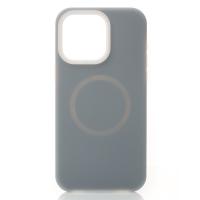 Чехол Liquid Silicone Full с поддержкой MagSafe для iPhone 13 stone gray