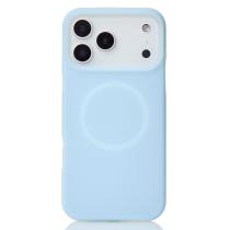 Чехол Liquid Silicone Full с поддержкой MagSafe для iPhone 17 Pro blue fog