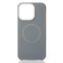 Чехол Liquid Silicone Full с поддержкой MagSafe для iPhone 15 stone gray