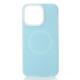 Чехол Liquid Silicone Full с поддержкой MagSafe для iPhone 15 blue fog