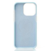 Чехол Liquid Silicone Full с поддержкой MagSafe для iPhone 15 blue fog