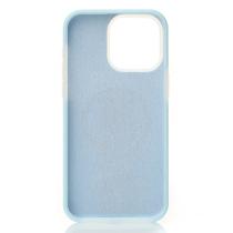 Чехол Liquid Silicone Full с поддержкой MagSafe для iPhone 15 blue fog
