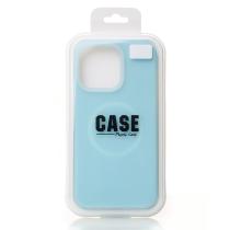 Чехол Liquid Silicone Full с поддержкой MagSafe для iPhone 15 Pro blue fog