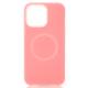 Чехол Liquid Silicone Full с поддержкой MagSafe для iPhone 15 Pro pink