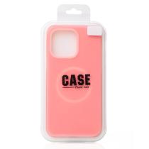 Чехол Liquid Silicone Full с поддержкой MagSafe для iPhone 15 Pro Max pink