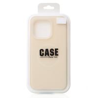 Чехол Liquid Silicone Full с поддержкой MagSafe для iPhone 15 cream