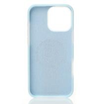 Чехол Liquid Silicone Full с поддержкой MagSafe для iPhone 16 Pro Max blue fog