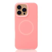 Чехол Liquid Silicone Full с поддержкой MagSafe для iPhone 16 Pro Max pink