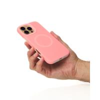 Чехол Liquid Silicone Full с поддержкой MagSafe для iPhone 16 Pro Max pink