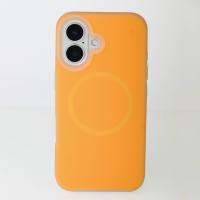 Чехол Liquid Silicone Full с поддержкой MagSafe для iPhone 16 orange