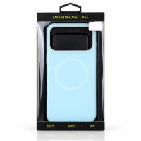Чехол Liquid Silicone Full с поддержкой MagSafe для iPhone 18 Pro blue fog