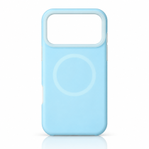 Чехол Liquid Silicone Full с поддержкой MagSafe для iPhone 18 Pro Max blue fog