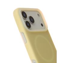 Чехол Liquid Silicone Full с поддержкой MagSafe для iPhone 17 Pro Max sunglow