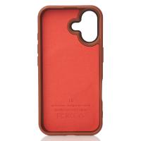 Силиконовый чехол Slim Ring Leather Textured с поддержкой MagSafe для iPhone 16 desert titanium