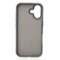 Силиконовый чехол Slim Ring Leather Textured с поддержкой MagSafe для iPhone 16 stone gray
