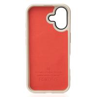 Силиконовый чехол Slim Ring Leather Textured с поддержкой MagSafe для iPhone 16 natural titanium