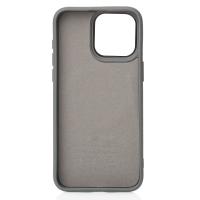 Силиконовый чехол Slim Ring Leather Textured с поддержкой MagSafe для iPhone 14 Pro Max stone gray