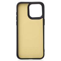 Силиконовый чехол Slim Ring Leather Textured с поддержкой MagSafe для iPhone 15 Pro black
