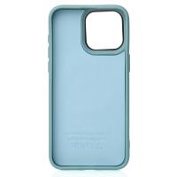 Силиконовый чехол Slim Ring Leather Textured с поддержкой MagSafe для iPhone 15 Pro wave blue