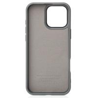 Силиконовый чехол Slim Ring Leather Textured с поддержкой MagSafe для iPhone 16 Pro stone gray