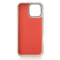 Силиконовый чехол Slim Ring Leather Textured с поддержкой MagSafe для iPhone 16 Pro natural titanium