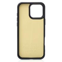 Силиконовый чехол Slim Ring Leather Textured с поддержкой MagSafe для iPhone 16 Pro Max black
