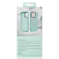 Силиконовый чехол Slim Ring Leather Textured с поддержкой MagSafe для iPhone 16 Pro Max wave blue
