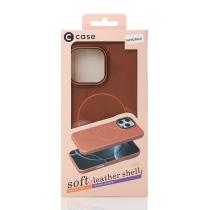 Силиконовый чехол Slim Ring Leather Textured с поддержкой MagSafe для iPhone 16 Pro Max desert titanium