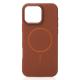 Силиконовый чехол Slim Ring Leather Textured с поддержкой MagSafe для iPhone 16 Pro Max desert titanium
