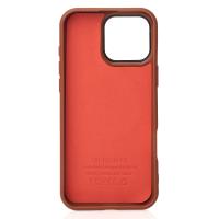 Силиконовый чехол Slim Ring Leather Textured с поддержкой MagSafe для iPhone 16 Pro Max desert titanium