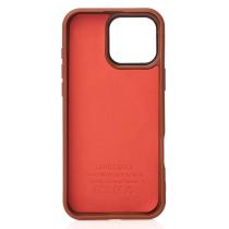 Силиконовый чехол Slim Ring Leather Textured с поддержкой MagSafe для iPhone 16 Pro Max desert titanium