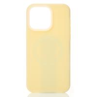 Чехол Liquid Silicone Full с поддержкой MagSafe для iPhone 13 sunglow