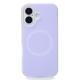 Чехол Liquid Silicone Full с поддержкой MagSafe для iPhone 16 violet