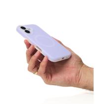 Чехол Liquid Silicone Full с поддержкой MagSafe для iPhone 16 violet