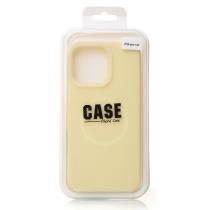 Чехол Liquid Silicone Full с поддержкой MagSafe для iPhone 16 Pro Max sunglow