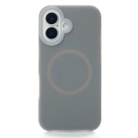 Чехол Liquid Silicone Full с поддержкой MagSafe для iPhone 16 stone gray