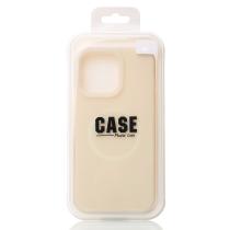 Чехол Liquid Silicone Full с поддержкой MagSafe для iPhone 16 Pro cream